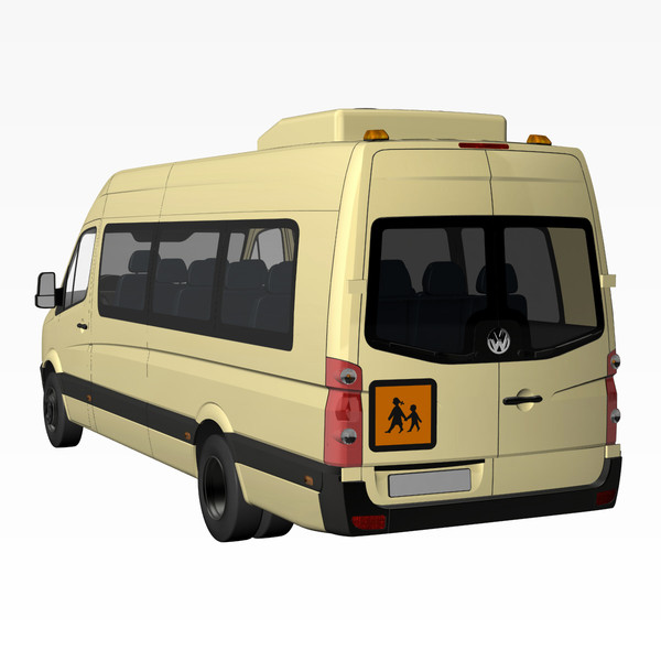 crafter bus 2011 3d lwo - VW Crafter Bus 2011 by DreiDe